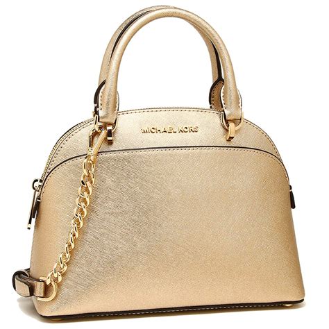 michael kors small leather satchel gold|Michael Kors opened satchel purse.